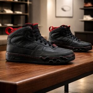 Vintage Nike Air Jordan Fusion AJ9 Black Charcoal Size 9.5 (352753 061)